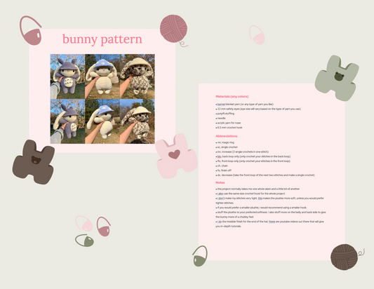 bunny and hat pattern