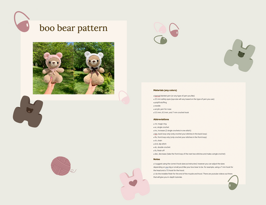 boo bear pattern
