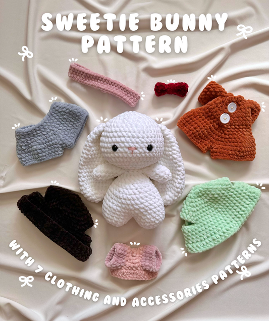 sweetie bunny clothing and accessories pattern bundle