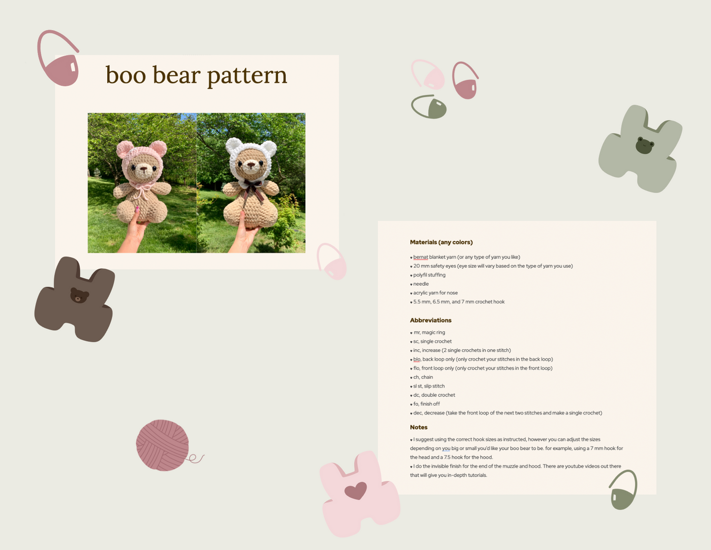 boo bear pattern